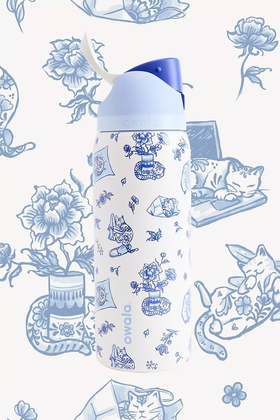 Owala FreeSip - Delft Cat