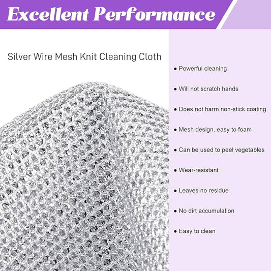 Mutipurpose Non-Scratch Wire Rag | Reusable Scrubber for Rinsing, Kitchen, Sinks, Pots, Pans !!