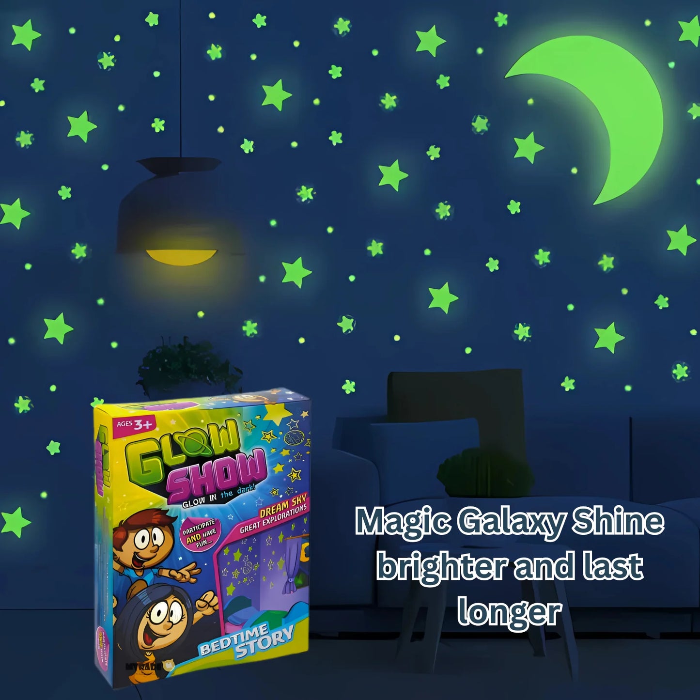 Glow in the Dark Stars & Moon Sticker