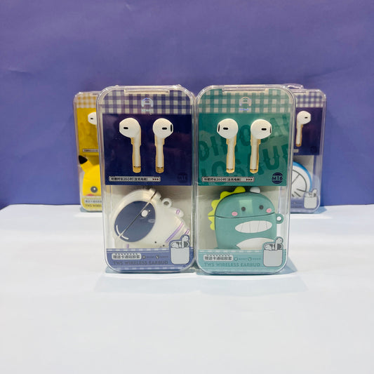 Earbud - Bluetooth Earphones with Case and Cartoon Cover