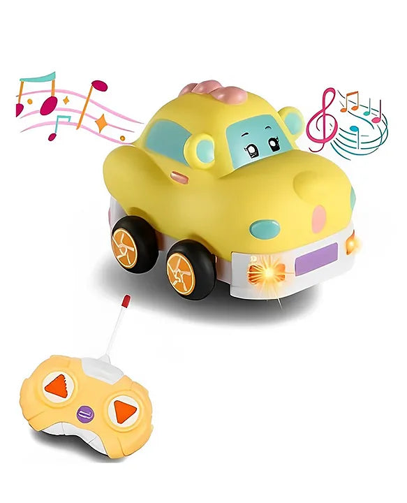 RC Vinyl Car with Music and Lights, Washable & Detachable Body