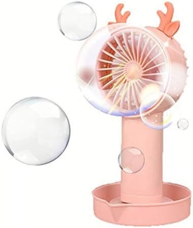 2 in 1 Bubble Fan: Handheld Portable Cooling and Bubbling Fun