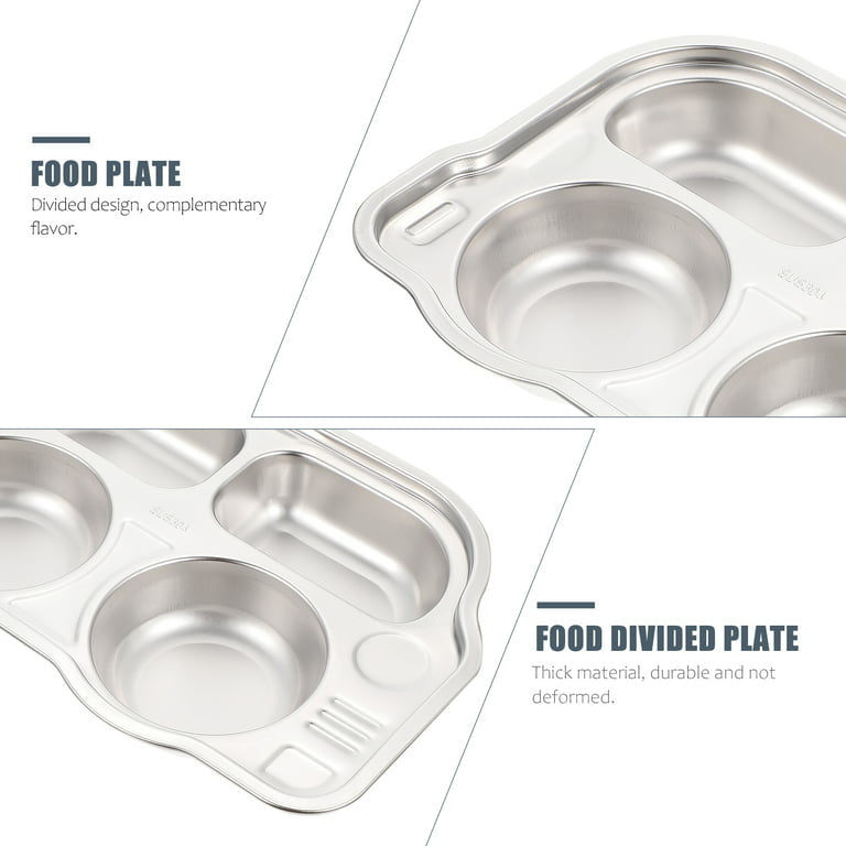 Stainless Steel Feeding Plates | Eat, Fun and Learn