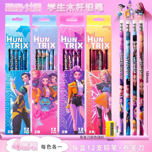 K-Pop - Pencils & Sharpener | 2B | 12pcs