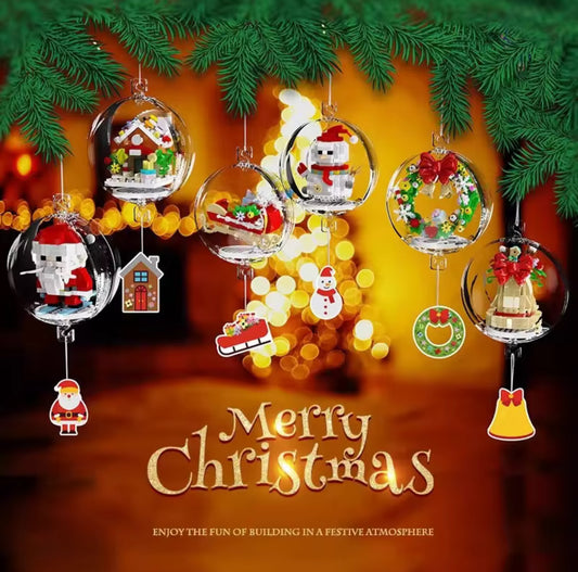 Christmas Bricks- Transparent Ornament Hanging Balls