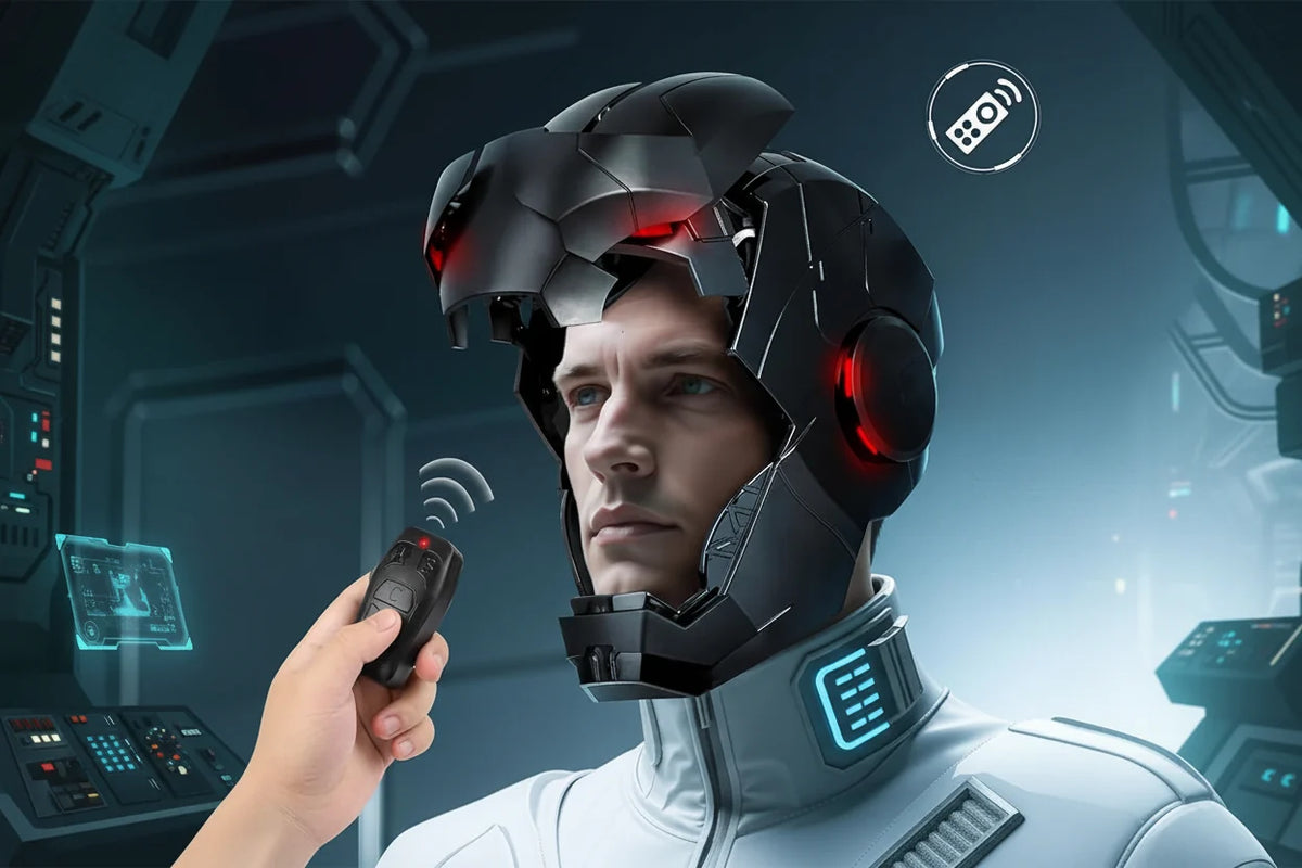 Ironman Black Edition - 1:1 Wearable Helmet with Voice/Remote/Touch Controls