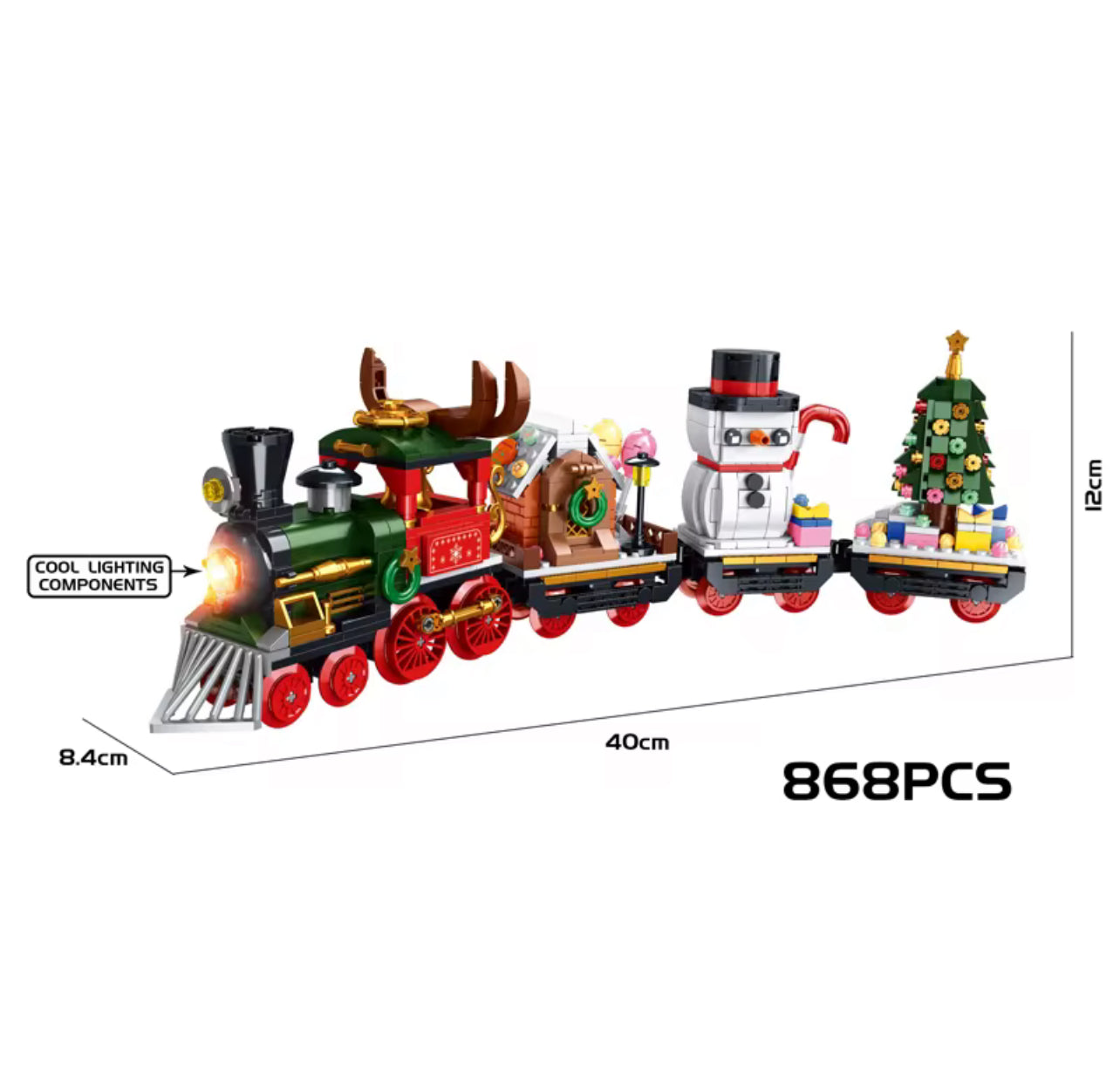 Christmas Train - 868Pcs DIY | 4-in-1 Building Block Set