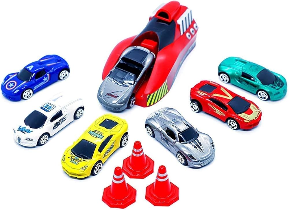 Rapid Launcher + 7 Die Cast Cars