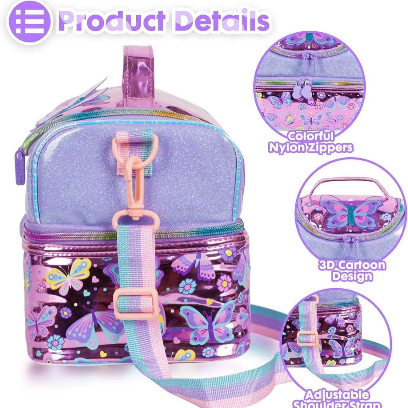 Multipurpose Double Decker Insulated Bag For Kids - Luxury Quality