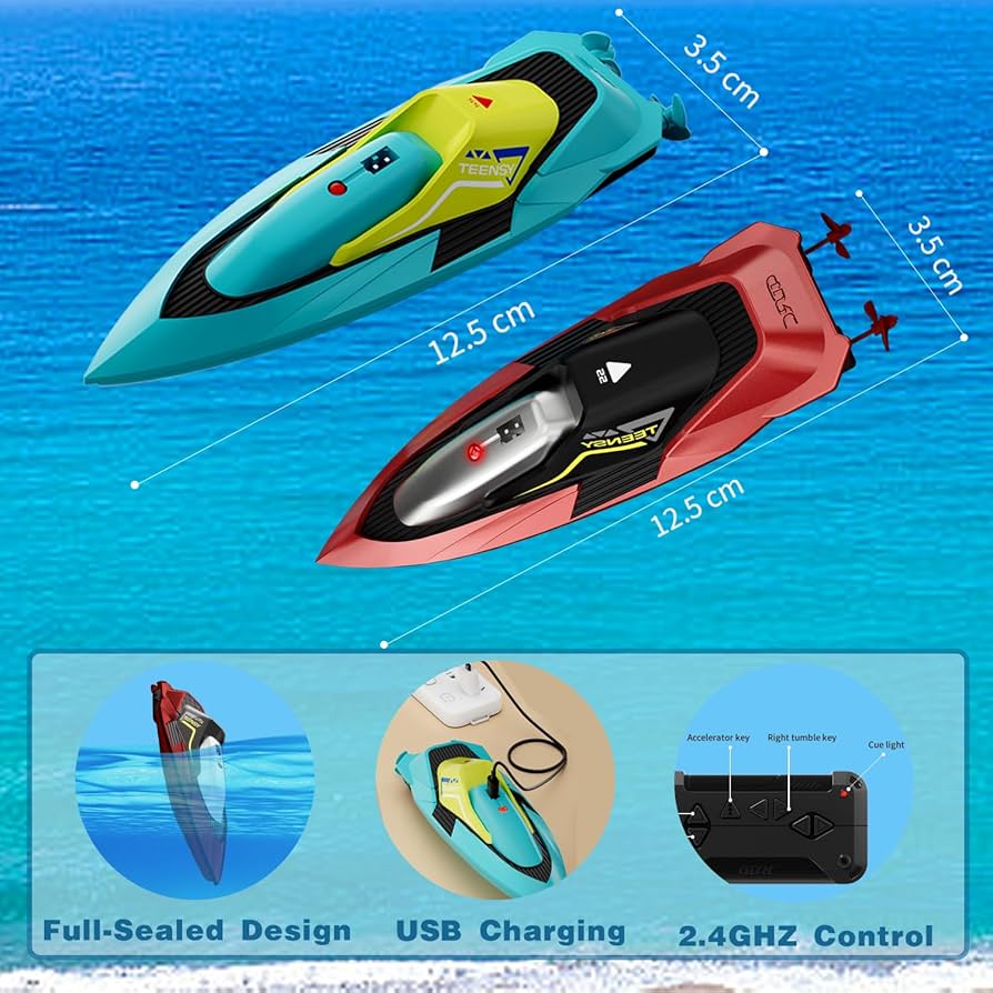 4DRC Teensy - 2.4G RC Speedboat | Long-distance
