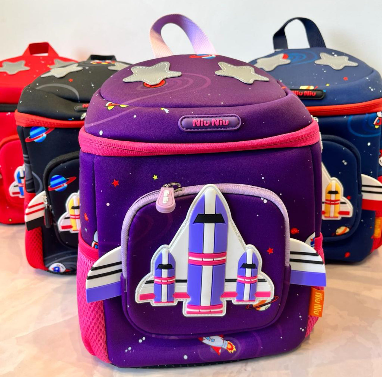 3D Rocket Design Backpack for Kindergarten Kids