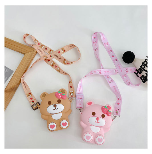 Adorable Teddy Design Sling Bag with Comb and Mirror