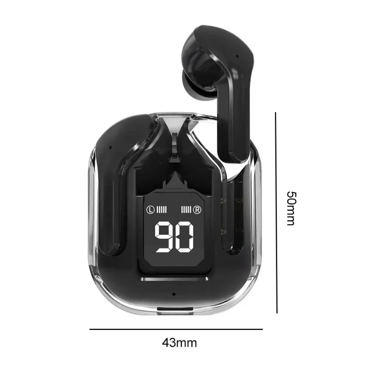 Wireless Bluetooth Earbuds Transparency LED Display and Fast