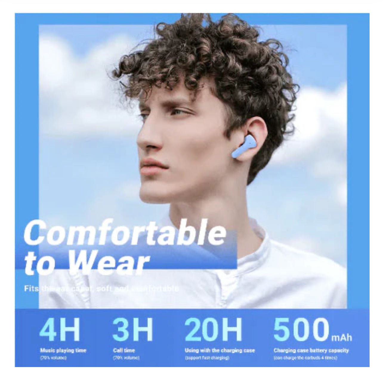 Wireless earbuds best sale that store music