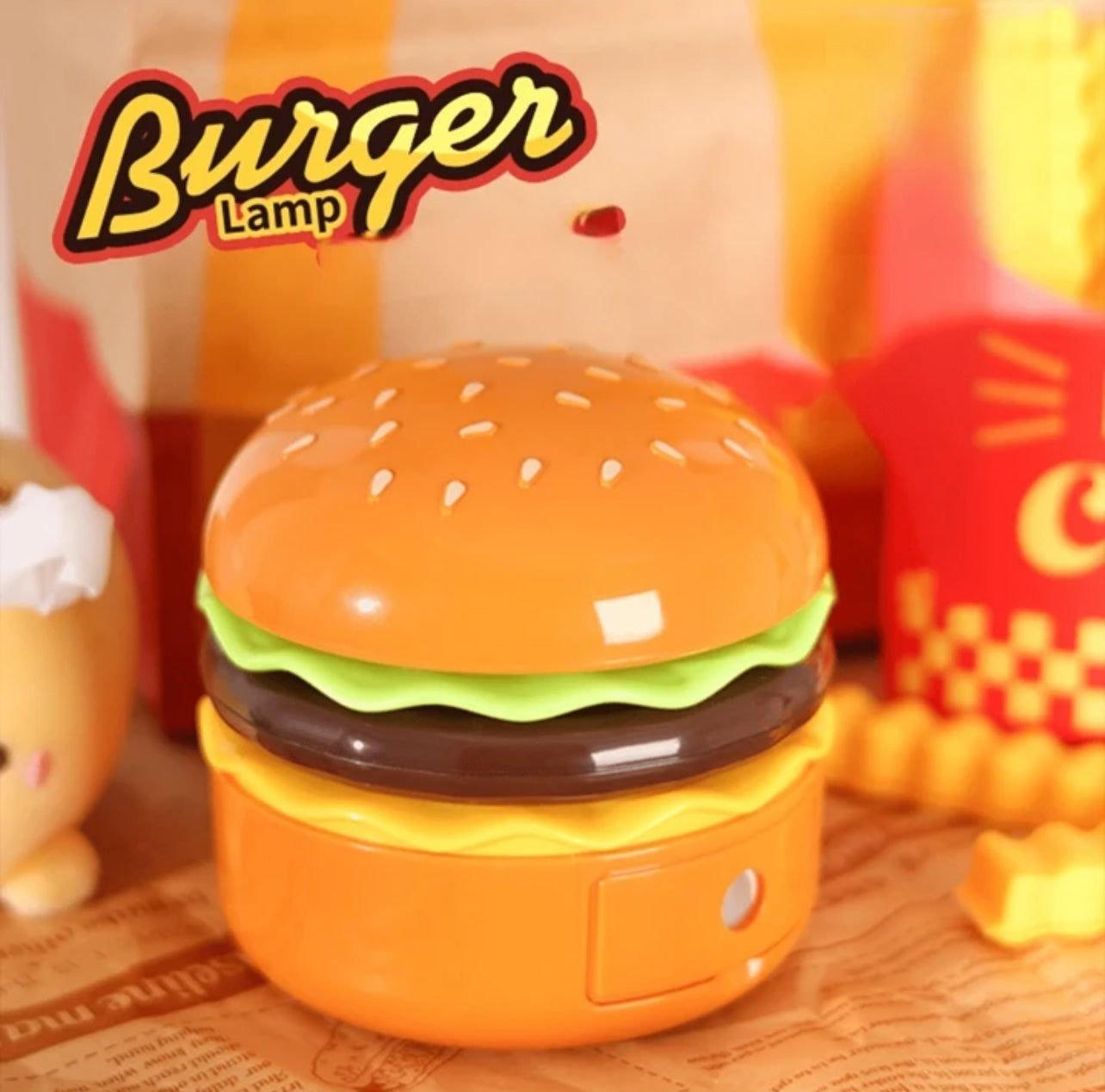 Burger Lamps - Folding Table/Night Lamps for Kids