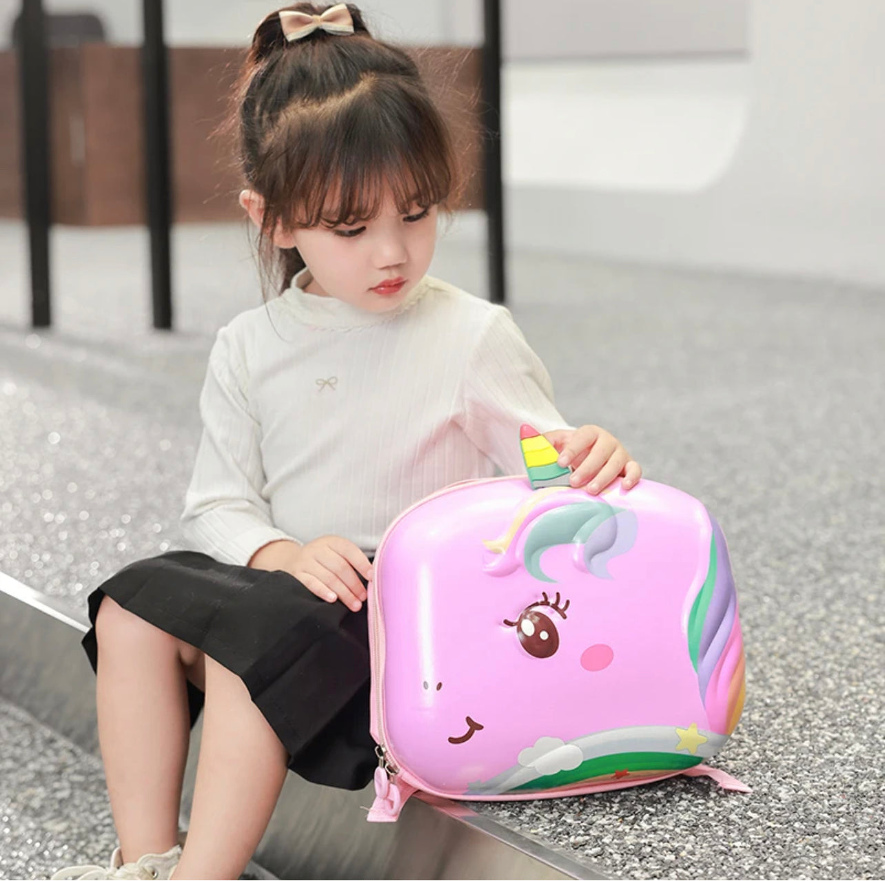 3D Unicorn Head Travel Backpack