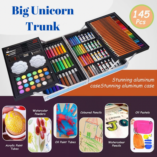 Unicorn Theme 145pcs Art Painting Trunk for Kids & Adults