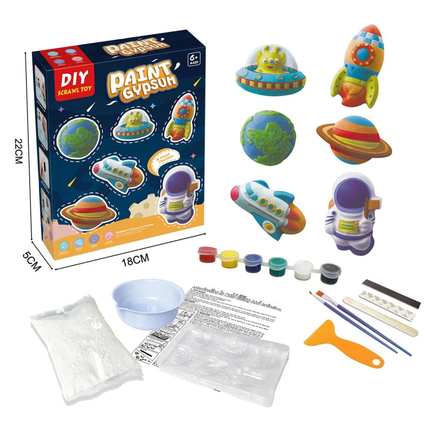 Creative Kid's DIY 3D Gypsum Model Painting Set