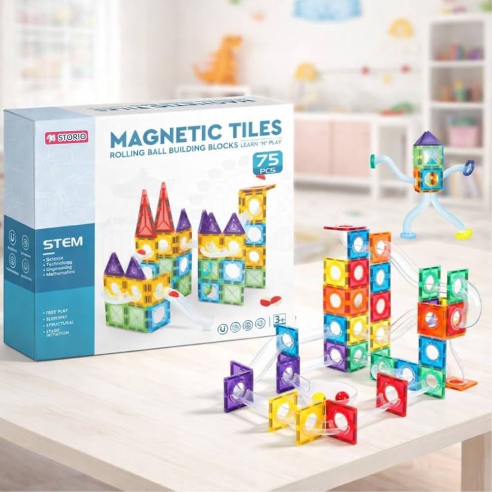 75pcs Magnetic Tiles - Learn n Play