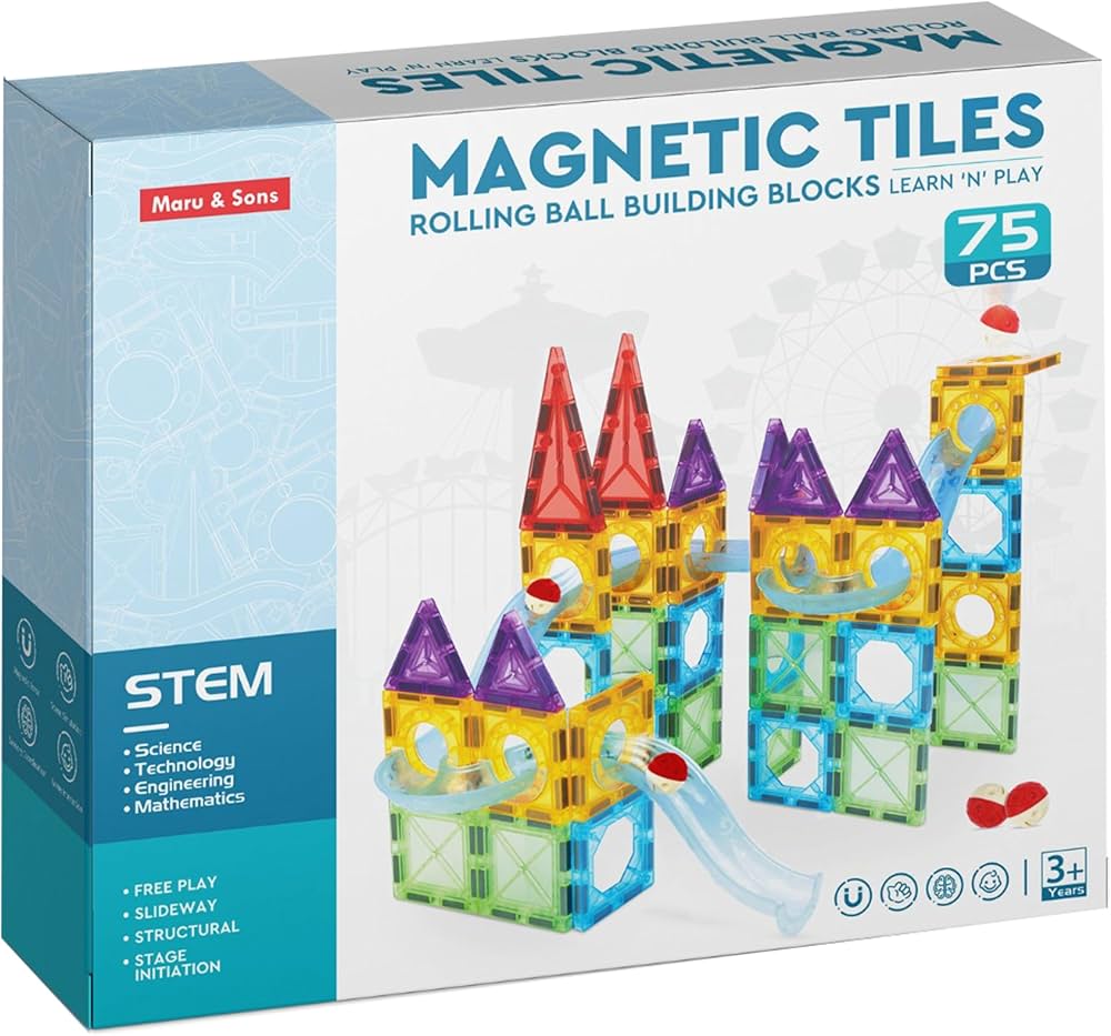 75pcs Magnetic Tiles - Learn n Play