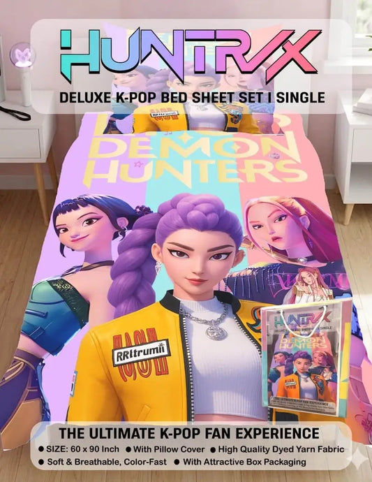 K-Pop - Single Bed Sheet with Pillow Cover