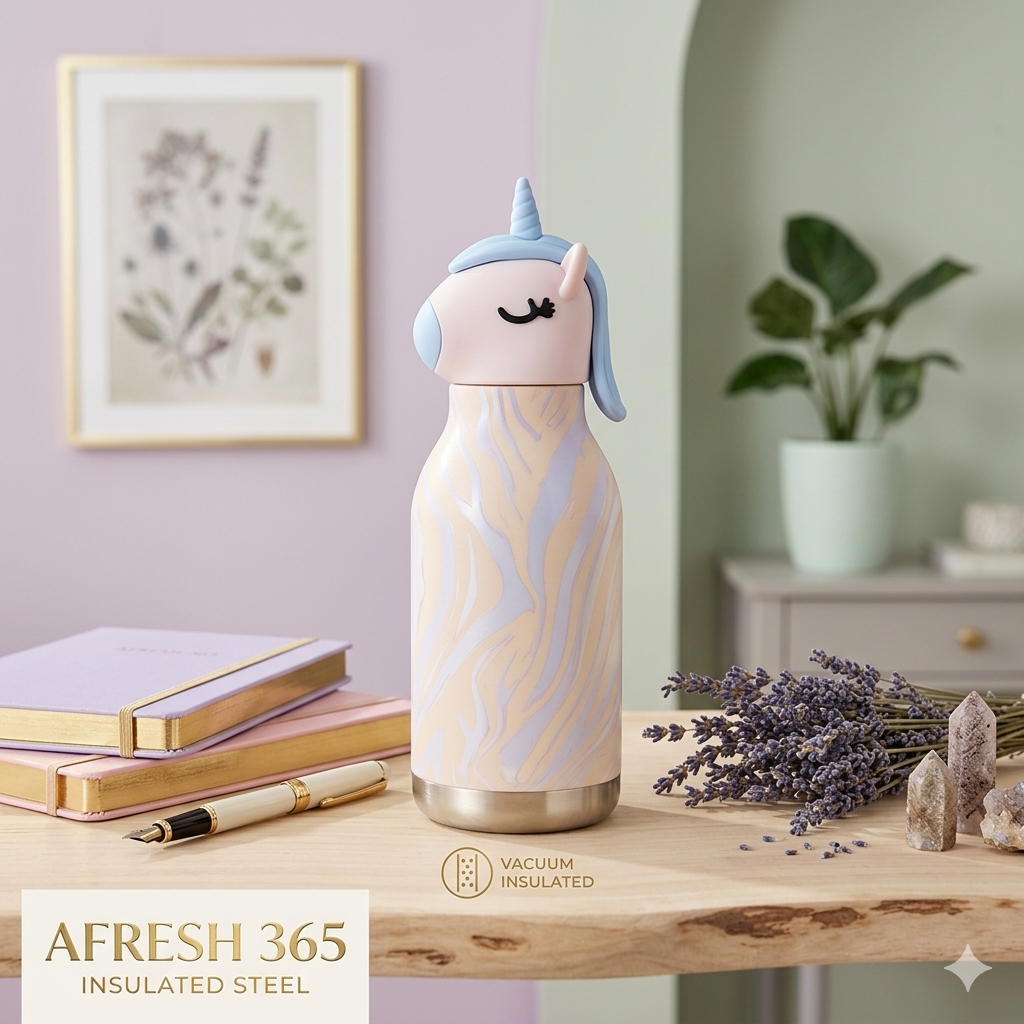 Afresh - Unicorn Insulated 3D Bottle