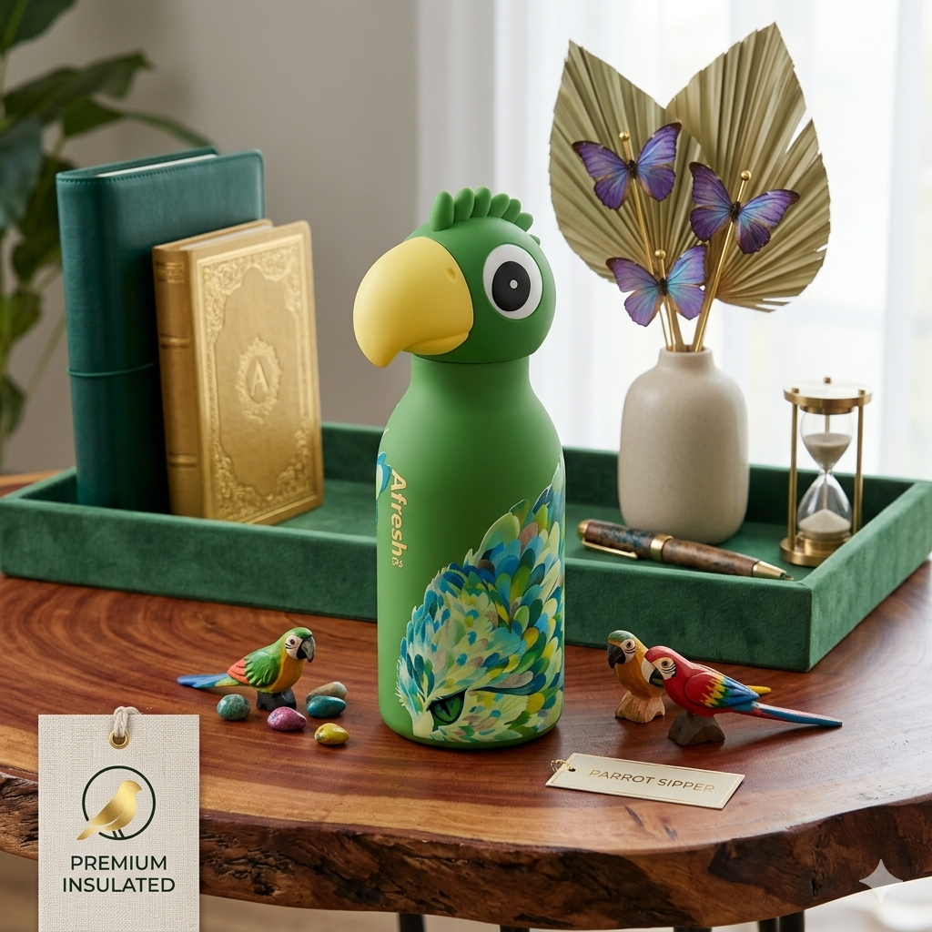 Afresh - Parrot Insulated 3D Bottle