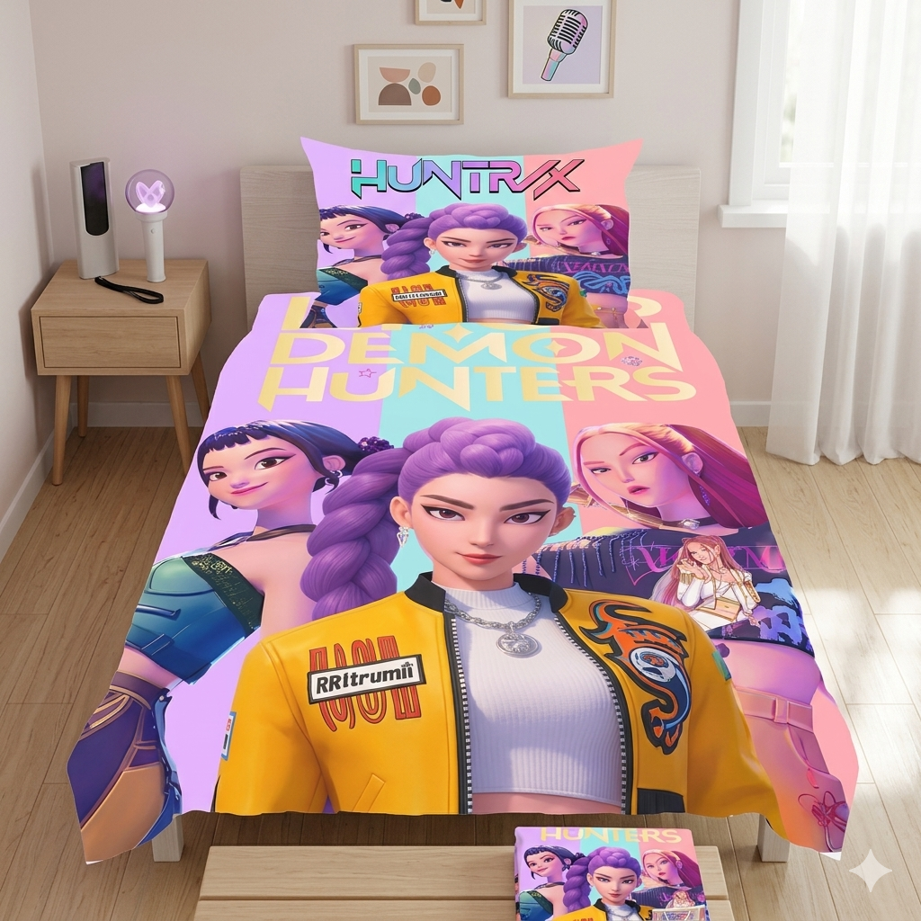 K-Pop - Single Bed Sheet with Pillow Cover