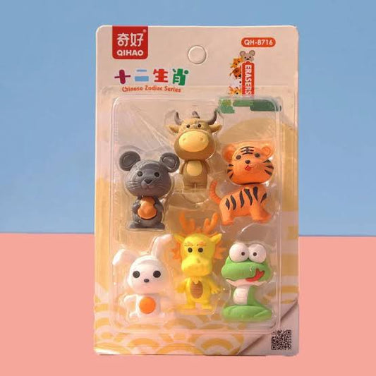 3D Animals Eraser Set