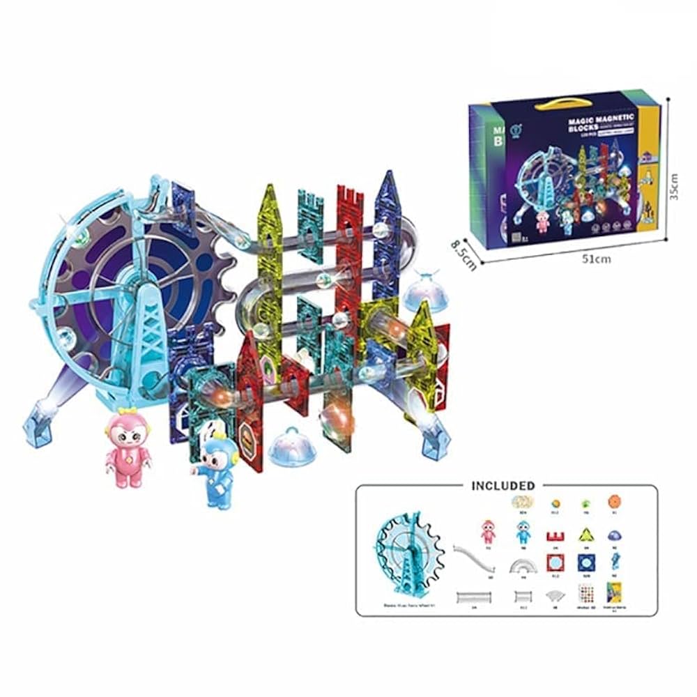120pcs Magnetic Animal Park | Marble Run | Tiles