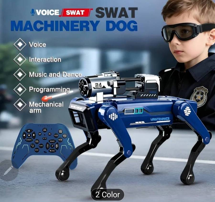 Smart Police Robot Dog - Interactive Pet | Voice & Handheld Remote, 30+ Lifelike Actions, Programmable Play, 25m Range