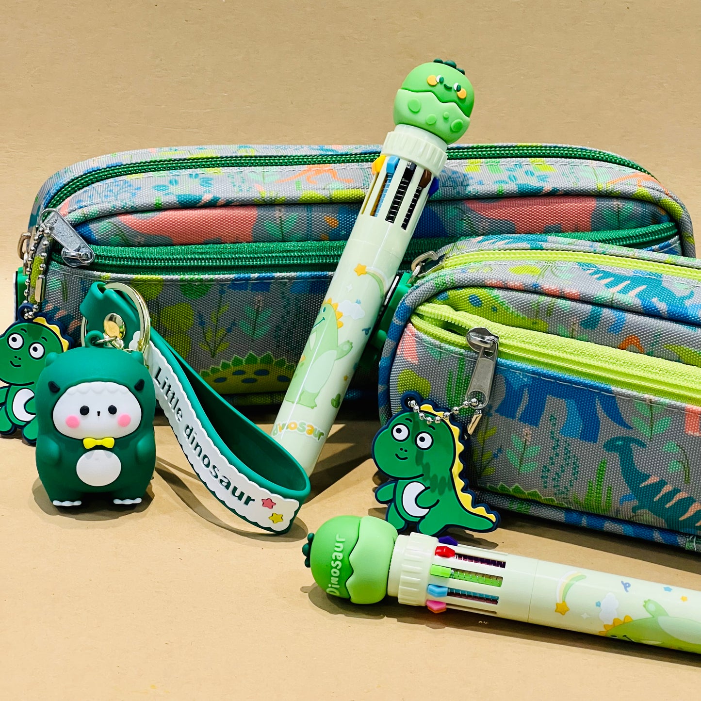 Cute Pencil Pouch with Pen and Keychain - Gift Pack