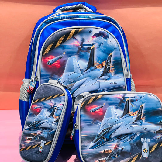 Cute School bags with Lunchbag and Pouch Combo