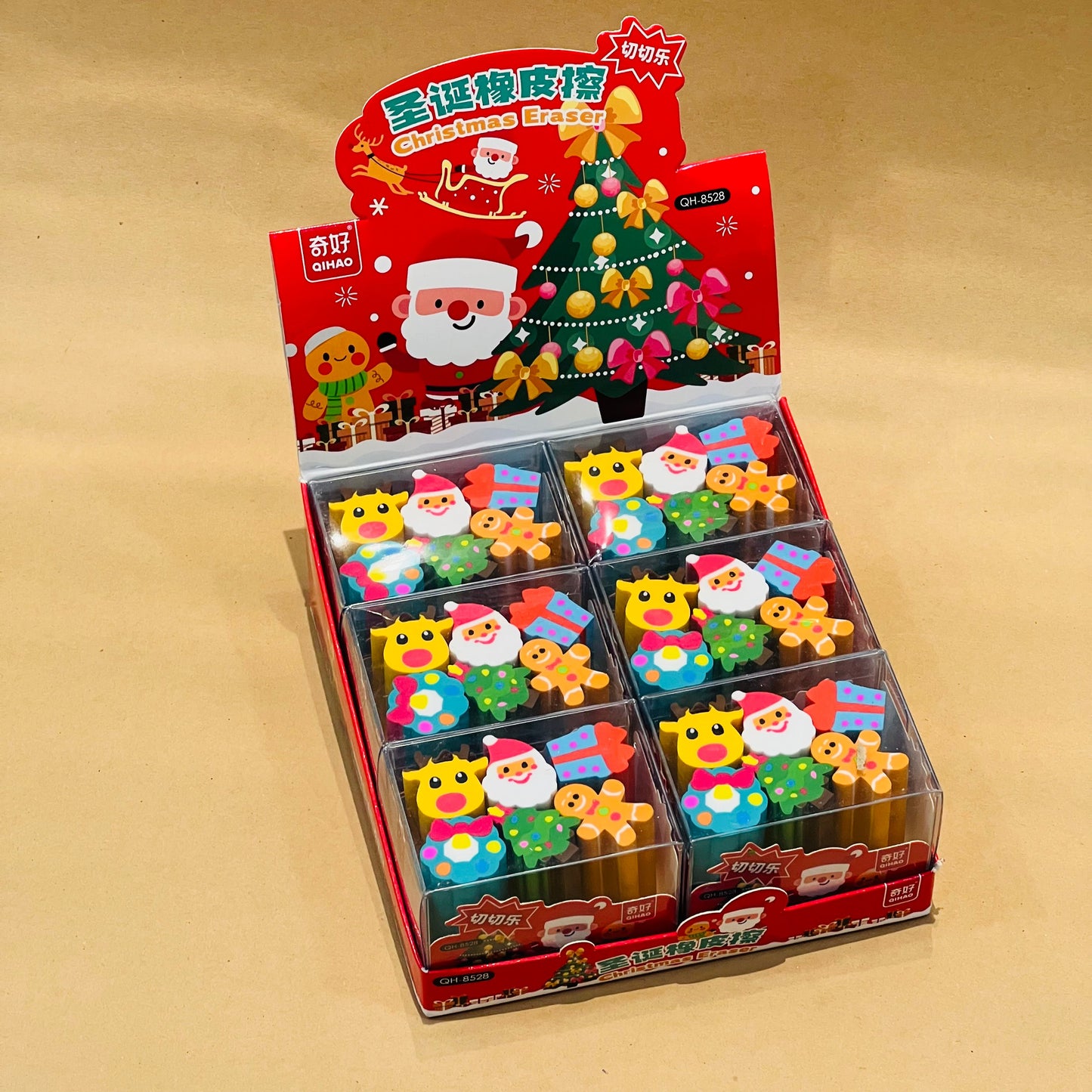 Cute Christmas Erasers - Big 6 Erasers