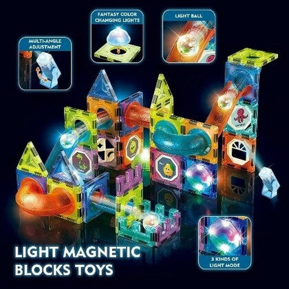 75pcs Magnetic Building Blocks with Lights (STEM)