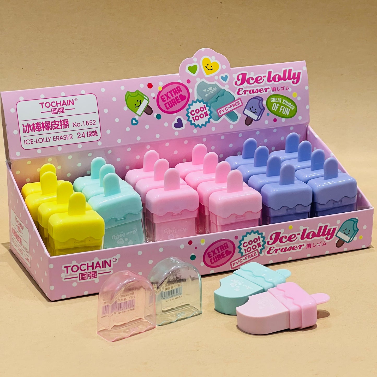 Cute Ice Lolly Erasers