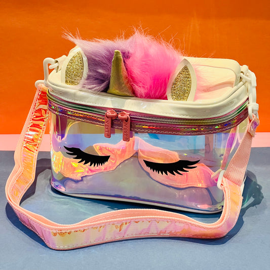 Luxury Holographic Unicorn Cosmetic/Utility Bag with Sling