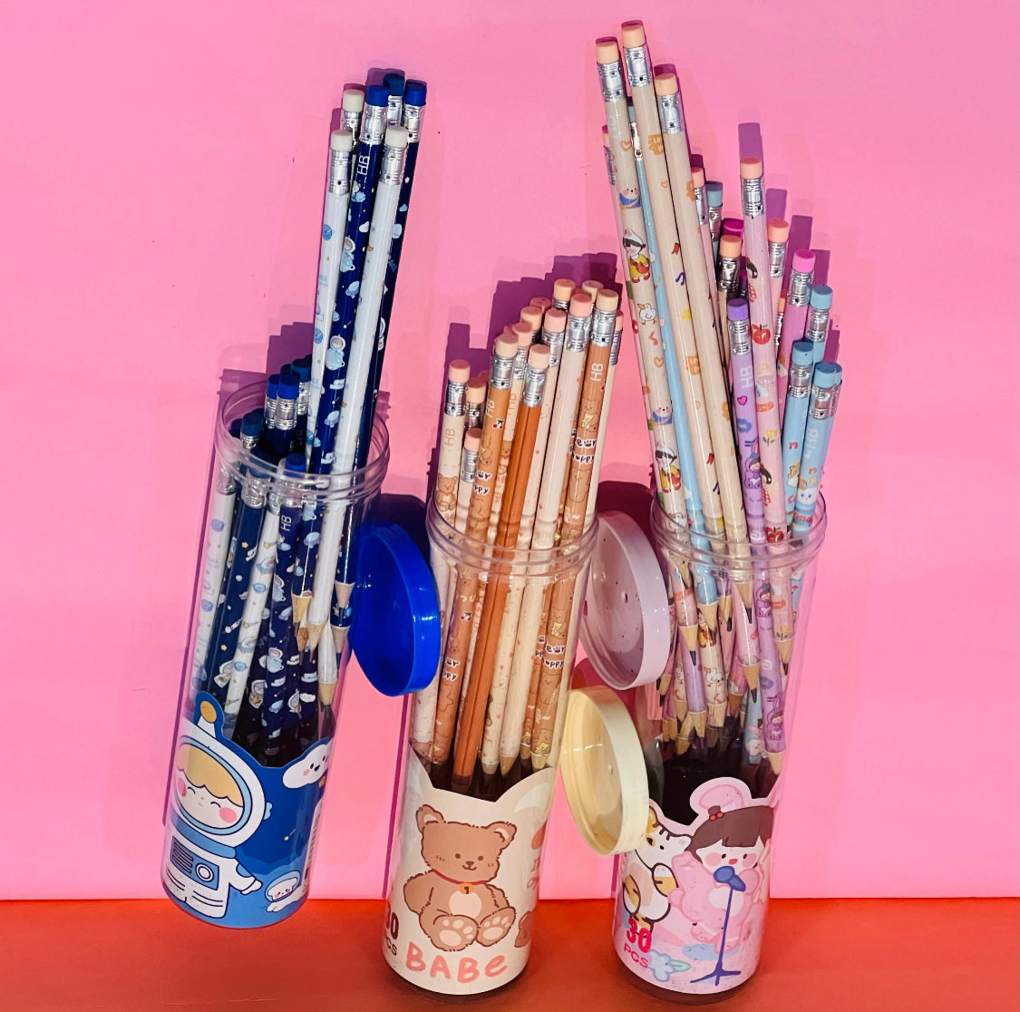 Kawaii Barrel Pencils