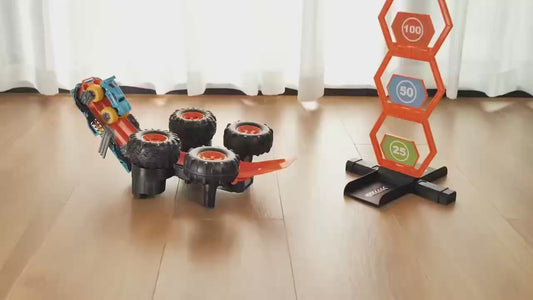 RC Monster Truck - All Terrain Drive | Transforms to Launcher Track