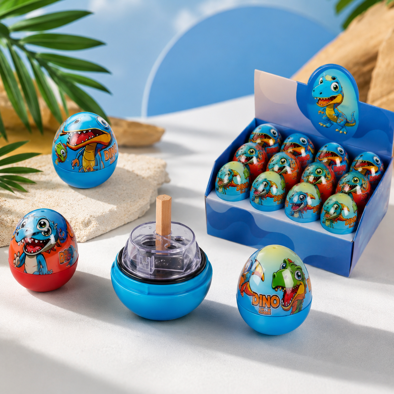 Dinosaur Egg - Double Hole Metal Sharpener