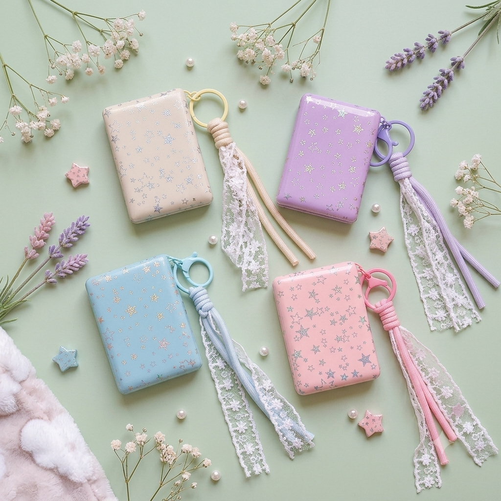 Fancy Pocket Mirror With Keychain