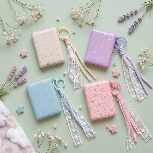 Fancy Pocket Mirror With Keychain