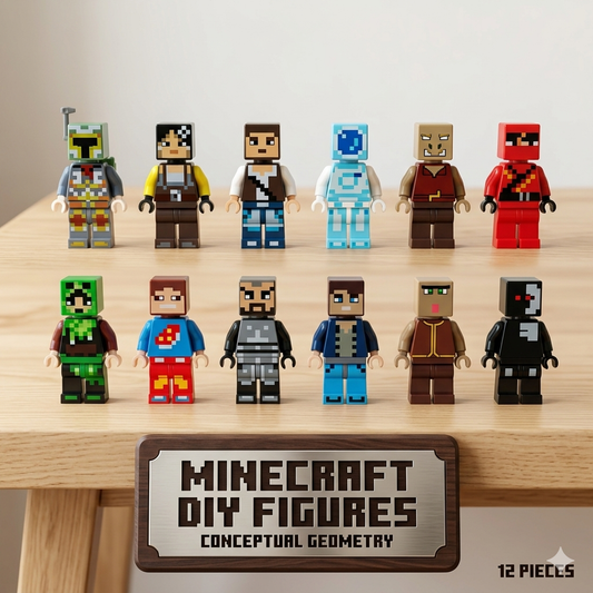 12pcs DIY Minecraft Geometria Concetual