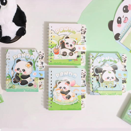 Cute Panda - Mini Spiral Diary