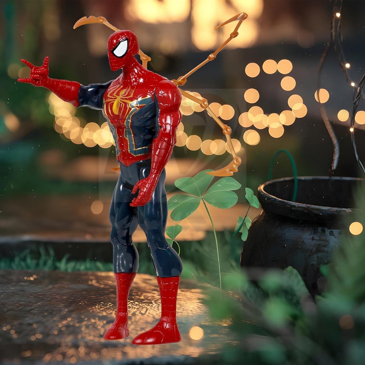 Iron Spider-Man - 12" Action Figure | Light & Sound | Titan Hero Series
