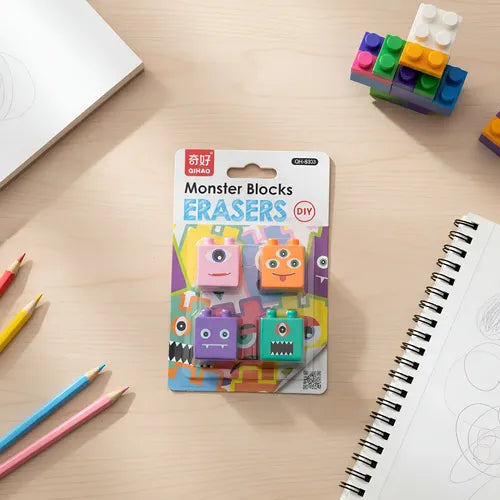 DIY Erasers - Monster Blocks
