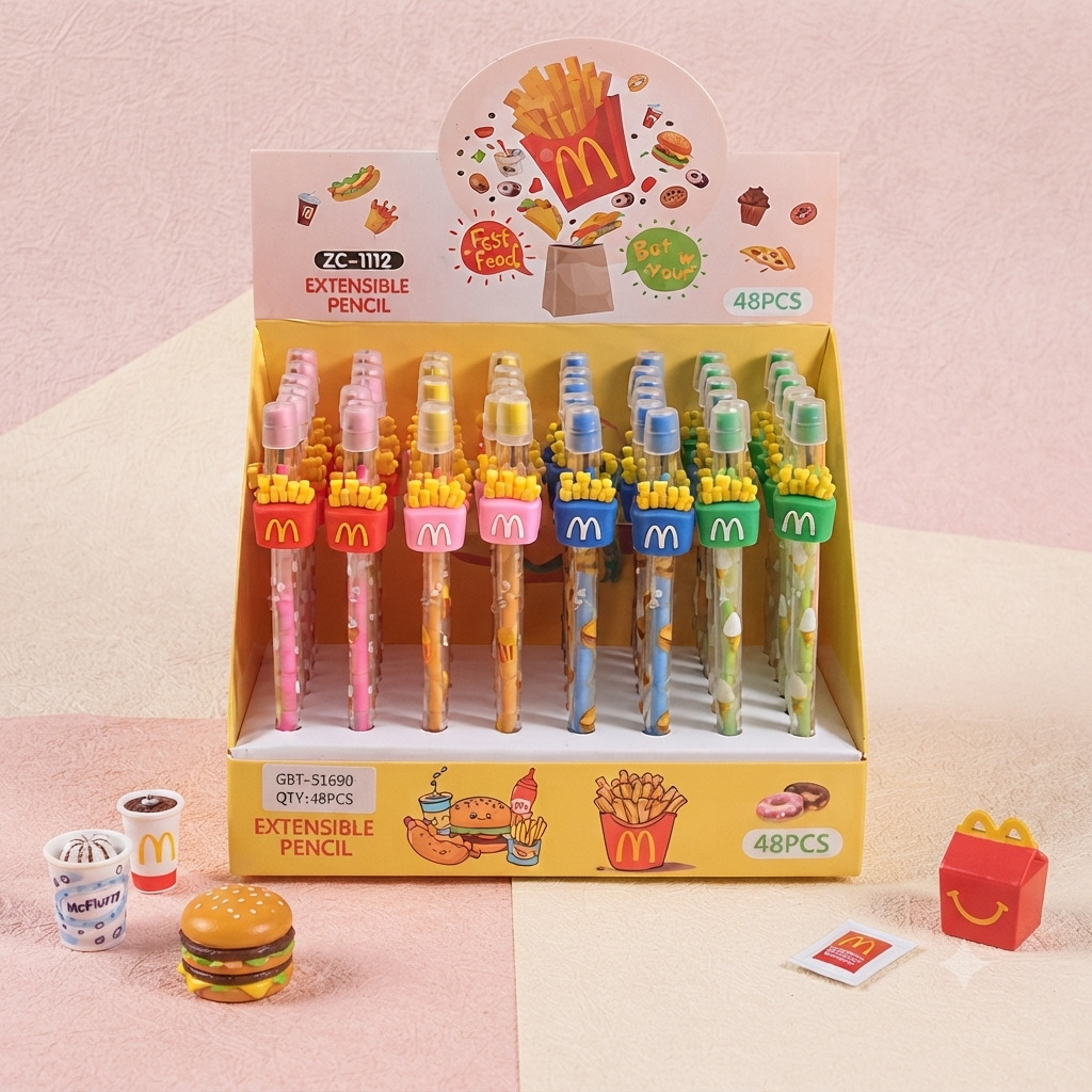 French Fries - Cute Push Pencil