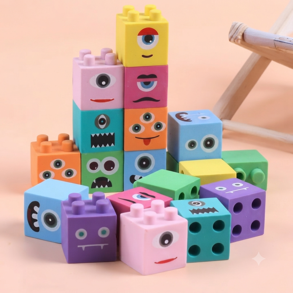 DIY Erasers - Monster Blocks