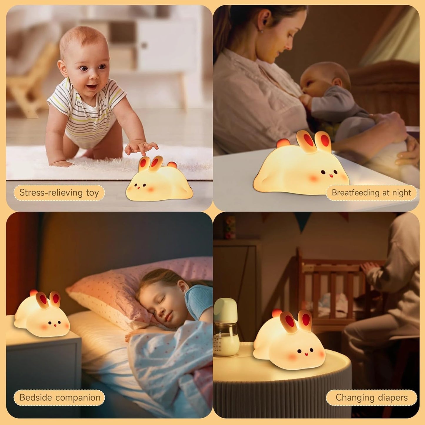 Cute Rabbit - Silicone Night Lamp