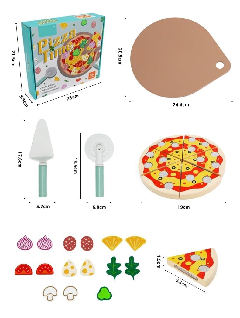 Wooden Pizza Time For children